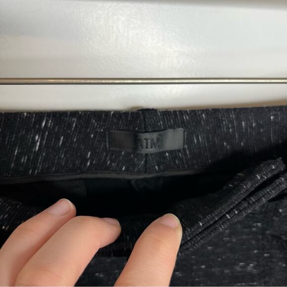 ATM Heather Black & White Skinny Stretch Ankle Zip Pants Size 4 - Picture 2 of 7